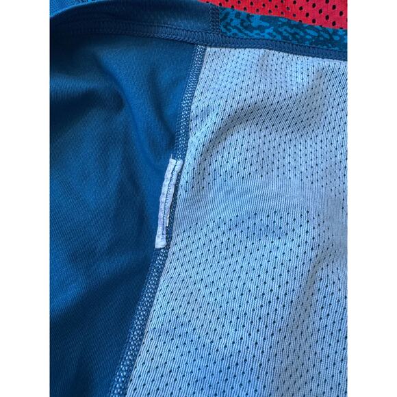 Nike PRO Combat Dri Fit Fitted short sleeve shirt, Large, Red & Blue - Picture 9 of 11